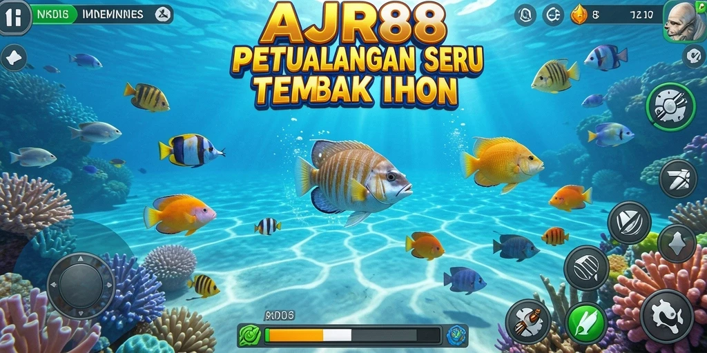 Tampilan gameplay AJR88 dengan aksi tembak ikan yang seru.