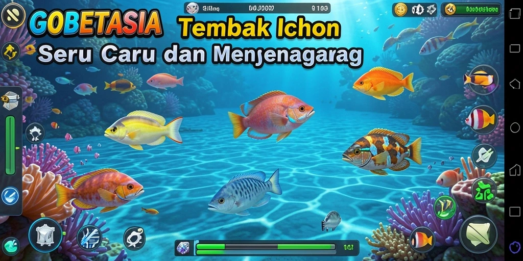 Tampilan menarik dari gameplay Tembak Ikan di GOBETASIA.