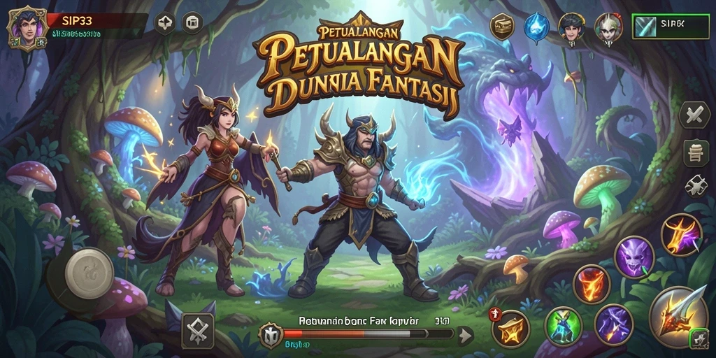 Tampilan gameplay SIP33 yang epik dan penuh petualangan.